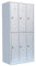 Lüllmann Spind 6 Fächer komplett montiert grau Schließfachschrank H 1950 x B 885 x T 500 mm Spindschrank Kleiderspind