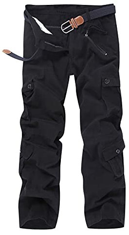Masrin Cargohose für Herren S 9XL Camouflage Safety Combat Workwear Verwaschene Overalls mit Mehreren Taschen Weite Outdoor Hose Hose mit weitem Bein Gerade Hosen Freizeithosen