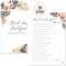 Things of Happiness Hochzeitsquiz Braut oder Bräutigam 50 Karten | Hochzeitsspiel für Gäste | Spiel Hochzeit für Brautpaar im Boho Design (Beige Palmen)