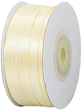 91m Satinband Geschenkband Beige 3mm Breit,Seidenband Beige Luftballon Band Schleifenband Satin Dekoband Geschenkverpackung Deko Band Stoffband für Halloween Weihnachten Hochzeit Taufe Geburtstag