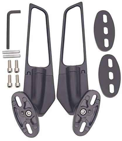 AHL 1 Paar Motorrad Rückspiegel Zubehör Kompatibel mit Honda CBR125R CBR250R CBR300R CBR500R CBR600F4 CBR600F4i CBR600R CBR929RR CBR954RR CBR1000RR