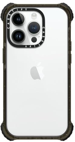CASETiFY Ultra Impact iPhone 14 Pro Case [5x Military Grade Drop Tested / 11.5ft Drop Protection] - Glossy Black