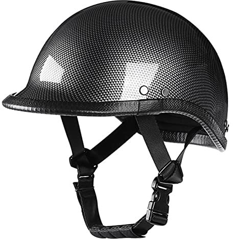 Motociclista Caschi Jet, Retro Casco Scodella, ECE DOT Omologato Mezzo Casco, per Uomo E Donna Moto Open-Face-Elmetto, Vintage Biker Scooter Chopper Cruiser Touring Unisex-Adulto Casco