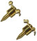 Pair of Gold guitar string trees/retainer for 6 string for Strat or Tele type guitar