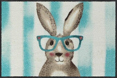 Salonloewe Fussmatte Smart Rabbit I Schmutzfangmatte & Fußabtreter für Innen 50 x 75 cm
