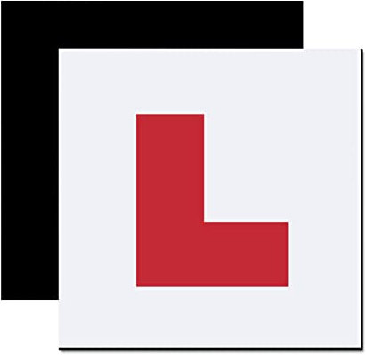 Fully Magnetic L Plates for New Drivers, Cloudgree 2 Pack Extra Thick Strong Learner Stickers for Car, Easy to Stick and Remove without Scratching