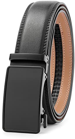 guvoosm Gürtel Herren,Leder Automatik Gürtel Für Herren Business Anzug -3,5cm Breite
