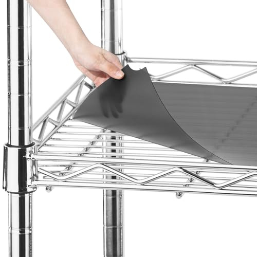 Frienda Draht-Regaleinlagen, strapazierfähig, flach verpackt, für Drahtregale, wasserdicht, nicht klebende Kunststoffmatte für Metallregal, Küchenregale, Schuhregal, 35,6 x 91,4 cm, Grau, 10 Stück