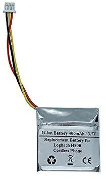 400 mAh 3,7 V Ersatzakku für Logitech H800 H820e Wireless Headset, 533-000095