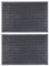Nicola Spring Heavy Duty Rubber Door Mats - 60 x 40cm - Black Classic - Pack of 2 - Decorative Indoor Front Door Floor Mat Entry Dirt Trapper Rug Outdoor Boot Scraper Non Slip Backing Doormat