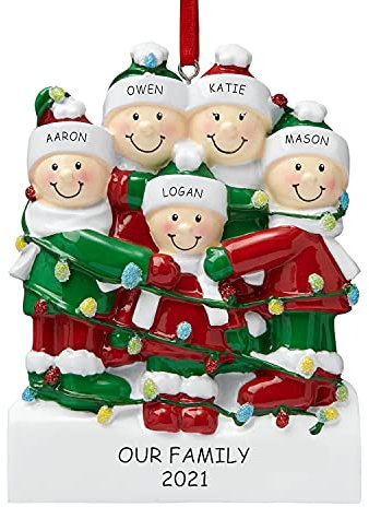 Heimdekoration Fenster Auto Ornament Personalisierte Familien-Weihnachtsverzierung Weihnachtsbaumkugel-Dekoration OrnamentFamilienurlaubsdekorationen Klangspiel Wohnmobil Zubehör Innen (d, One Size)