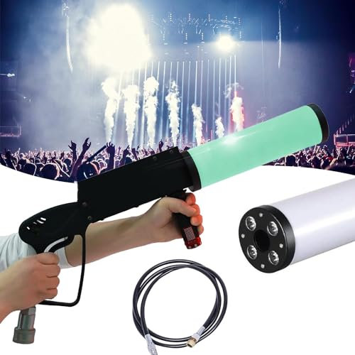 Máquina De Niebla Pistola De Humo De Atmósfera Portátil, Máquina De Humo De Co2 con Luces Led para Discotecas/Festivales De Música Máquina De Humo De Co2