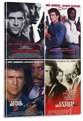 DAGUYS Vintage Filmposter für USA Lethal Weapon 9 Gemälde auf Leinwand Wandkunst Poster Scroll Bild Druck Wände Dekor Home Poster 40 x 60 cm