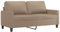 vidaXL Sofa 2-Sitzer, Loungesofa Couch mit Armlehnen Rückenkissen, Wohnzimmersofa Designsofa Metallgestell, Sitzmöbel Zweisitzer, Modern, Cappuccino-Braun Kunstleder