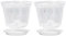 Tuelaly Lot de 2 pots de fleurs en plastique transparent avec trous latéraux 17 cm