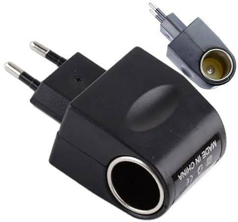 Adaptador de Enchufe de Coche de 12 V, convertidor de mechero Estable con indicador LED, Adaptador de Coche para transmisores de Radio, teléfonos, Ventiladores de Coche