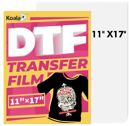 Koala DTF Transferfolie, 27,9 x 43,2 cm, 50 Blatt, doppelseitig, mattes DTF-Papier