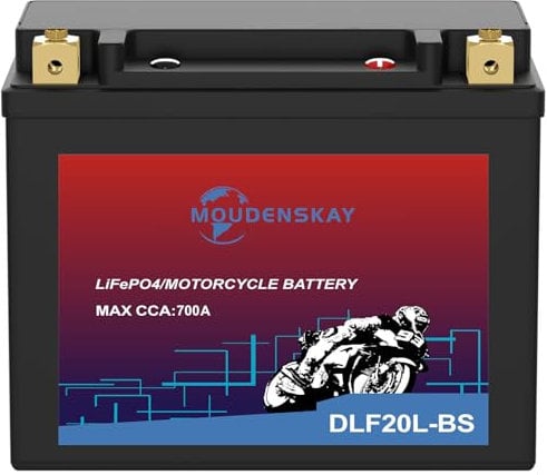 MOUDENSKAY Batterie Lithium Moto 12V Lithium Powersports avec BMS,12.8V 10AH 700CCA YTX20L-BS LiFePO4 Batterie de démarrage moteur pour motos,ATV,UTV,Scooter,Motoneige et plus encore