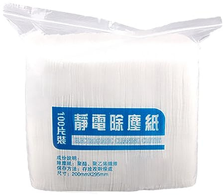 100 Pcs Electrostatic Wipes, Powerful Vacuuming Plain Mop Replacement Electrostatic Discharge Wipes for Home