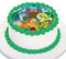 Kardasis Jurassic World Explorers cake topper avec papier sucre | Topper comestible pour gâteaux | Disque Azyme Décoration de gâteau pour l'anniversaire sur le thème Jurassic World | 20 cm