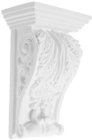 UKCOCO Corner Onlay Applique Decorative Corner Corbel Wood Carved Corner Onlay Unpainted Applique European Style Door Wall Cabinet Decoration Appliques for Furniture