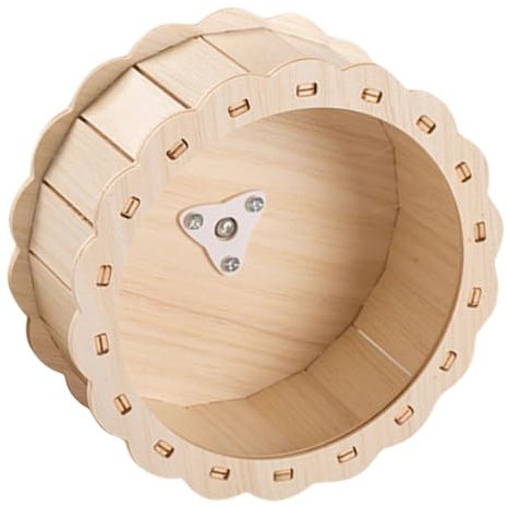 CORHAD Hamster Laufrad Holz 13cm Leises Hamsterrad Haustier Laufrad Für Kleine Nager Hamsterspielzeug Mit Geräuscharmem Laufkomfort Zum Training Und Spielen