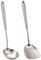 FJNATINH 2 Pieces Wok Turner and Ladle Ladle Chinese Wok Utensil Set 304 Stainless Steel Cooking Utensils