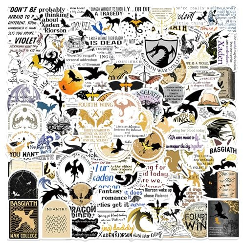 Yoimckay 100pcs Aesthetic Dragon Aufkleber, Coole Cartoon Drachen Aufkleber Vinyl Wasserdicht Graffiti Stickers,Niedliche Aufkleber Paket für Skateboard Scrapbook Laptop Aufkleber Für Teens