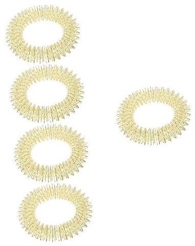 Gogogmee 5St Akupressur-Massagegeräte Medizinmassage Druckringe für stachelig zappeln gesundheitsarmband fingermassageringe Handgelenk-Massagegerät werkzeug Metall Ring Massagering