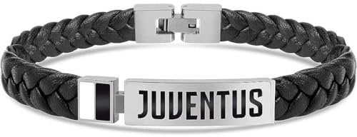 LOWELL Armband aus Stahl mit Erkennungsmarke Juventus FC B-JB017ULN, M, Legierter Stahl