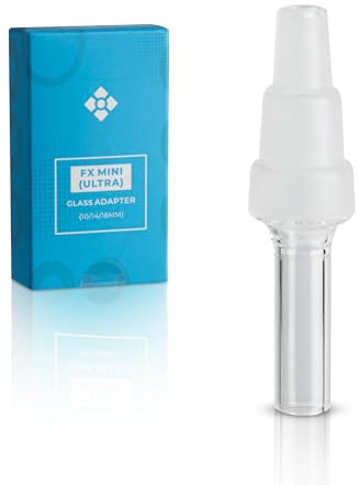 WOLKENKRAFT FX MINI (ULTRA) Universal-Glasadapter | mit 10 mm-, 14 mm- und 18 mm-Schliff (männlich) | Hochwertiges Borosilikatglas | Original-Zubehör für FX MINI (ULTRA) Vaporizer
