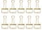 Gold 19mm/0.75in, 10Pcs Metal Foldback Clips, Paper Clamps Binder, Hollow Skeleton Clips for Planner, Journal, Notebook, Office, Stationery Clips, Paper Binder Clip