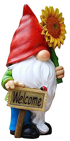 Milisten Décoration Naine Lumineuse GNOME De Jardin Ornement Nain Scintillant Décoration Extérieure Lampe Solaire Adorable pour Noël