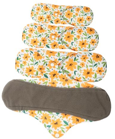 Baluue 4 Pièces Serviette Hygiénique Lavable Fibre De Serviette Hygiénique Réutilisable Pour Femmes Fibre De