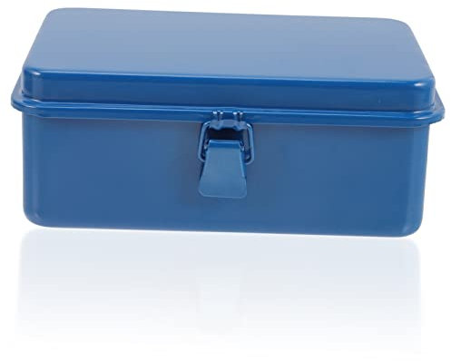 IWOWHERO Eisen Werkzeugkasten Aufbewahrungsbox Für Kleinteile Auto Werkstatt Organizer Tragbar Langlebig Werkzeugkiste Behälter Für Schraubendreher Schraubenschlüssel Bohrer