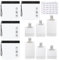 OUDQFCJ 12 Pièces Pochette Voyage, Trousse de Toilette, Kit de Voyage, Transparent Avion, Sacoche, d'avion pour Femmes et Hommes, Wasserdicht et Auslaufsichert