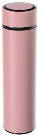 Homealexa 500ml Thermosflasche, Vakuum Isolierbecher Trinkflasche aus 304 Edelstahl, Non-LED-Touchscreen-Temperaturanzeige, Thermoskanne Wasserflasche Perfekt für Home, Büro, Reise, Sport (B-Rosa)