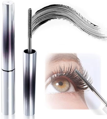 2025 Neu 3D Curling Wimperneisen, Iron Wand Mascara, Amazing Effect Mascara 3D Curling Eyelash Iron Mascara Schwarze Wimperntusche für Schwarz Extra Slim Super Curling Voluming Eyelash (Schwarz, 1)