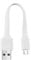 pluX 0.3m Micro USB Cable USB 2.0, Synch & Charge Cable, White, Flat Series