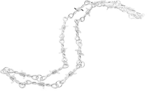 BESPORTBLE Gothic Thorns Necklace Barbed Wire Chain for Men and Women Cool Hip Hop Rock Jewelry for Parties and Everyday Wear