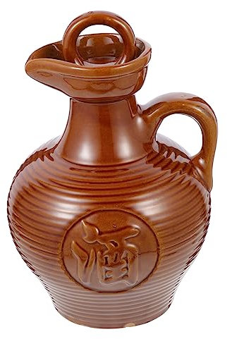 LALADEFIEE Keramik Weinkrug Mit Griff 500 Ml Weintopf Für Restaurant Zuhause Hochtemperaturbeständig Glatte Oberfläche Servierbehälter