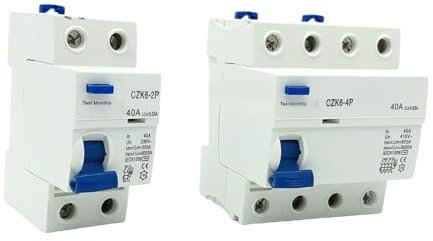 Interruttore differenziale 2P16A AC415 30mA 100mA 300mA Tipo AC Elettromagnetico 63A Interruttore differenziale RCBO Interruttore aria Protettore perdite(2P40A30MA)