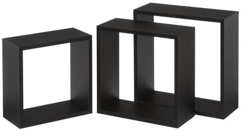 Set mit 3 MDF-Einlegeböden in Schwarz