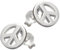 Vinani Ohrstecker Peace Love mattiert Sterling Silber 925 Ohrringe OPZ