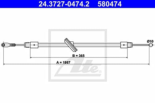 ATE 24.3727-0474.2 Seilzug, Feststellbremse
