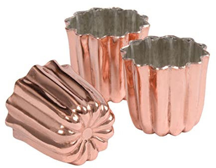patisse 719197 43187 Lot de 3 Moules à Canelés Cuivre Ø 5,5 cm, 5,5cm