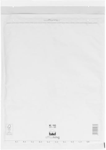 1000 x Luftpolstertaschen weiss Gr. K/10 (370x480 mm) DIN A3+ C3 - Marken-Qualität von OfficeKing®
