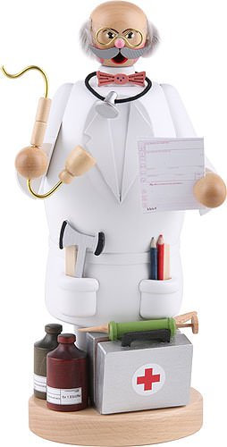 PeWo Räuchermännchen Doktor - 22cm - Original Erzgebirge Räuchermann