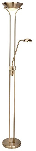 Searchlight 5430AB LED Mother & Child 2 Light Floor Light Brass