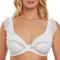 Freya Bohemia Underwire High Apex Ruffle Bikini Top Damen, weiß, (30) H